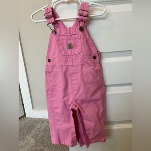 Pink toddler carhartt overalls